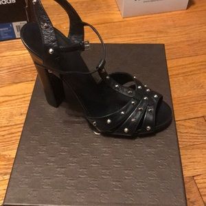 Gucci studded black sandals